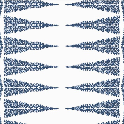 Anna French Ellery Stripe Wallpaper in Navy on White